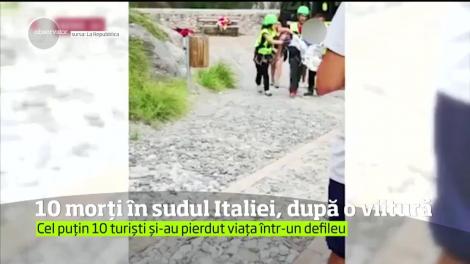 O nouă tragedie în Italia! 10 turişti şi-au pierdut viaţa după ce au fost surprinşi de o viitură, într-un defileu din Calabria