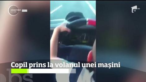 Caz şocant pe o şosea din Capitală. Un copil a fost prins de poliţişti la volanul unei maşini