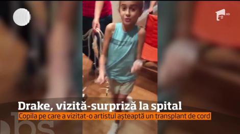 Gest emoționant! Drake a vizitat o fetiţă internată într-un spital din Chicago. Reacția ei este impresionantă