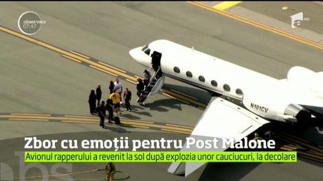 Zbor cu emoții pentru rapperul Post Malone. A avut loc o explozie!