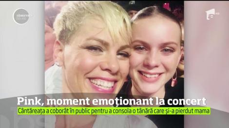 Pink, moment emoționant la concert