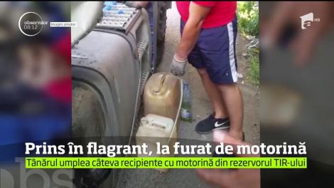 Prins &icirc;n flagrant, la furat de motorină