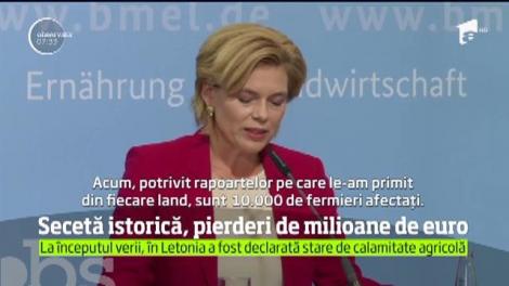 Secetă istorică, pierderi de milioane de euro