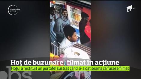 Hoț de buzunare, filmat &icirc;n acțiune