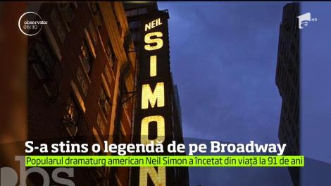 A murit Neil Simon, unul din cei mai populari dramaturgi din SUA
