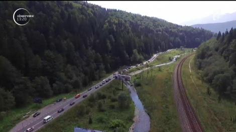 Aglomerație de nedescris pe Valea Prahovei. S-au format cozi imense între Predeal și Azuga
