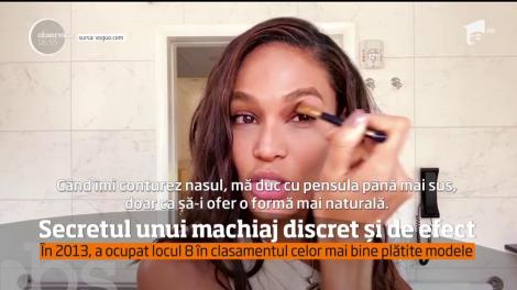 Secretul unui machiaj discret și de efect, explicate de Joan Smalls, îngeraş Victoria's Secret