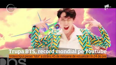 Trupa BTS, record mondial pe Youtube