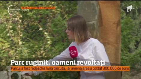 Imagini nemaivăzute în Timişoara. Un parc a ruginit pur şi simplu, şi asta la doar o lună de la redeschidere
