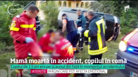 O femeie de 36 de ani a murit într-un accident cumplit, pe un drum din Bistriţa-Năsăud