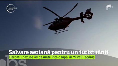 Salvare aeriană pentru un turist rănit
