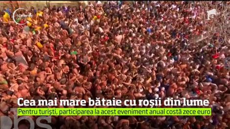 Cea mai mare bătaie cu roșii din lume