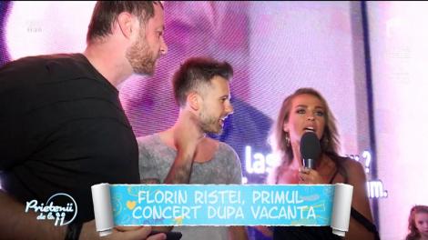 Florin Ristei, primul concert după vacanță! Cine s-a aflat în primul rând și a dansat pe piesele lui: ”Îmi plac toate!” 