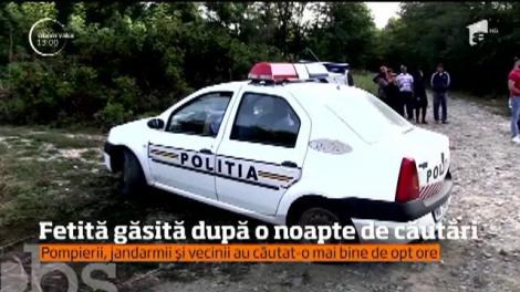 Fetiță găsită după o noapte de căutări
