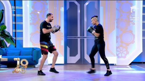 Cristiana ”Mongol”, demonstrație de kickboxing la Neatza