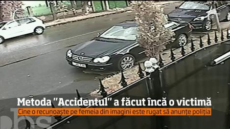 O individă a fost filmată de camerele de supraveghere, după ce a păcălit o bătrână din Cluj-Napoca, prin metoda "Accidentul"