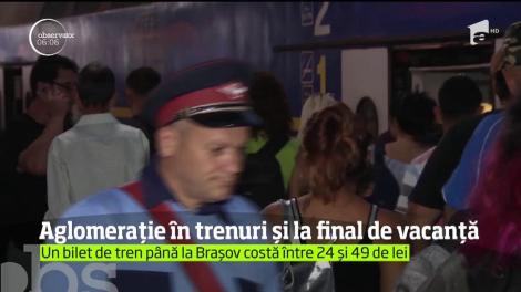 Aglonerație în trenuri și la final de vacanță