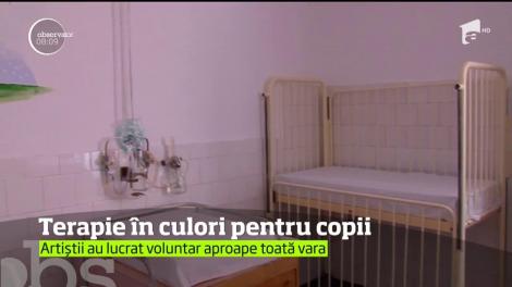 Terapie în culori pentru copii! Mai mulți artiști au pictat pereții Spitalului din Curtea de Argeș