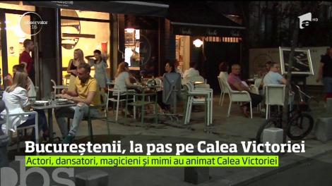 Sărbătoare în centrul Bucureştiului. Calea Victoriei este rezervată pietonilor, iar pe străzi au ieşit actori, mimi şi alte personaje care vor să readucă la viaţă atmosfera Capitalei de altădată