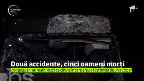 Trei tineri au murit după ce maşina în care se aflau s-a răsturnat, cel mai probabil din cauza vitezei, pe o stradă din municipiul Suceava
