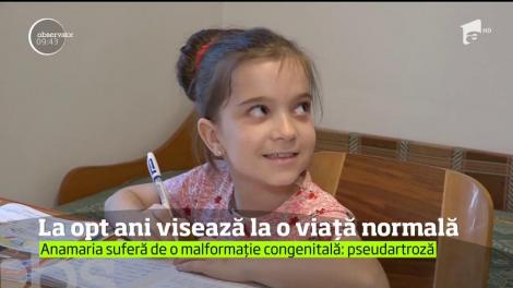 Vreau să ajut! La opt ani, Anamaria, o fetiță din Mehedinți, visează la o viață normală