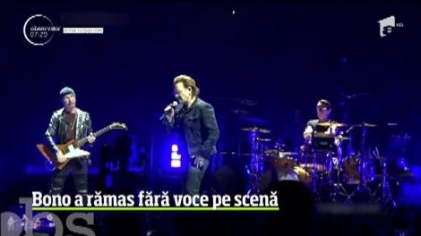 Trupa U2 și-a anulat concertul de la Berlin, după ce Bono a rămas fără voce pe scenă