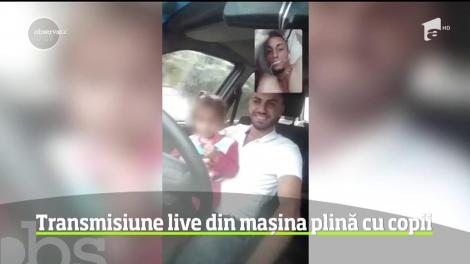 Inconştienţa la volan putea face victime! Un şofer craiovean a transmis live pe Facebook în timp ce conducea o maşină