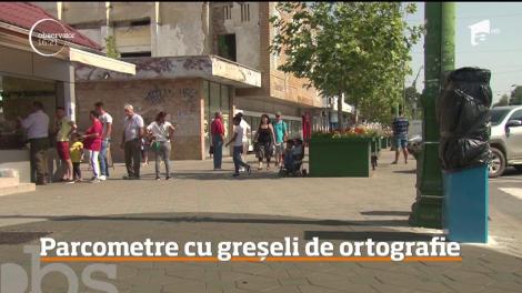 Parcometre inscripționate greșit, în Onești