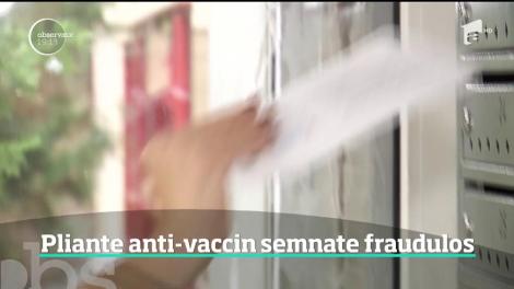 Pliante anti-vaccinare, ce conţin INFORMAŢII FALSE, au umplut căsuţele poştale ale bucureştenilor