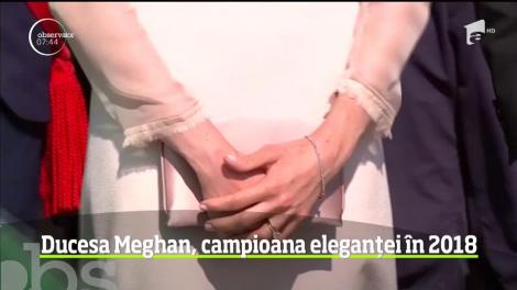 Meghan Markle, devenită în luna mai ducesă de Sussex, a fost aleasă de revista People cea mai bine îmbrăcată femeie a anului