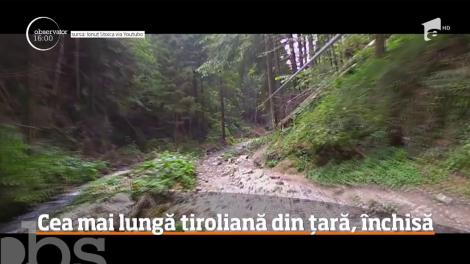 Cel mai lung sistem de tiroliană din România a fost închis