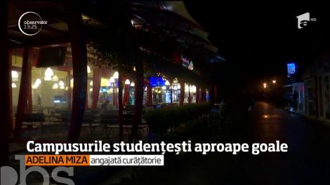 Campusurile studențești aproape goale