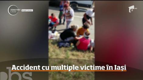 Accident CUMPLIT! Sunt ZECI DE VICTIME, după ce un microbuz a fost lovit de o autoutilitară