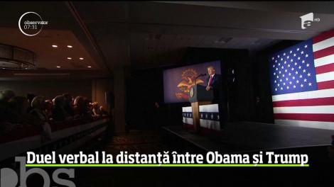 Duel verbal la distanță înte Barack Obama și Donald Trump