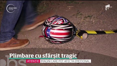 Doi tineri aflaţi pe o motocicletă au fost spulberaţi de o şoferiţă imprudentă