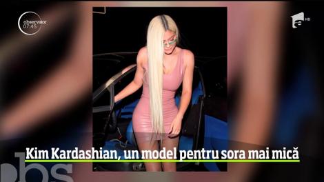 Kim Kardashian, un model pentu sora mai mică