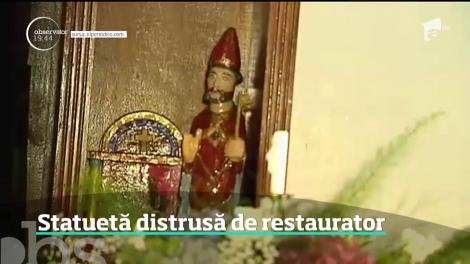 O statuetă din secolul al 15-lea, aflată într-o biserică spaniolă, a fost distrusă în urma unor lucrări de restaurare