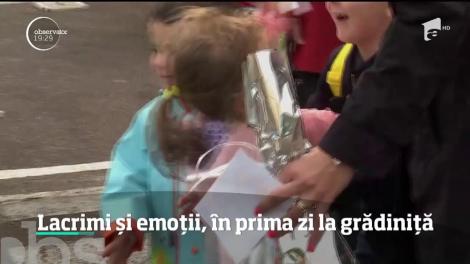 A fost prima zi cu emoţii şi în grădiniţe. Cei mici au vărsat râuri de lacrimi, iar părinţii au avut de trecut un adevărat test de rezistenţă