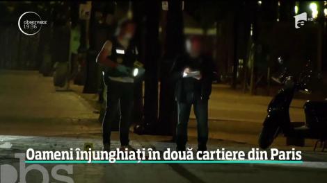 Oameni înjunghiați în două cartiere din Paris