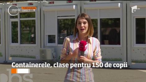 Pentru 150 de copii dintr-o clasă pregătitoare din Timişoara, anul şcolar a început în containere!