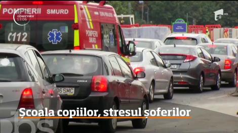 A doua zi de şcoală a însemnat un blocaj aproape total al Bucureştiului!