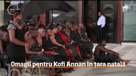Omagii impresionante pentru fostul secretar general al ONU, Kofi Annan, în ţara natală, aflată în doliu