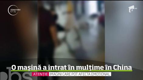 Scene de groază într-o piaţă aglomerată din sudul Chinei. Un şofer a intrat în mod deliberat cu viteză cu maşina în mulţime