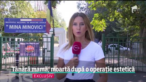 O tânără de 29 de ani a murit la câteva minute după o operaţie estetică, într-o clinică celebră din Capitală