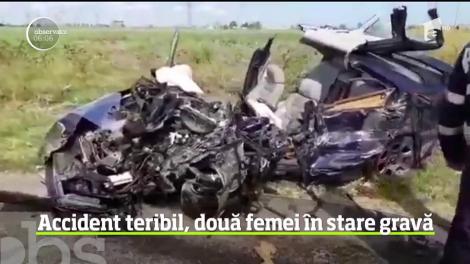 Două femei se zbat între viaţă şi moarte după un grav accident de circulaţie