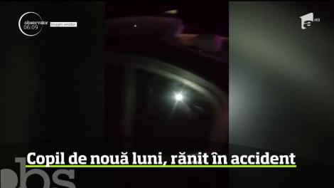 Copil de nouă luni, rănit într-un accident pe DN6, în judeţul Dolj
