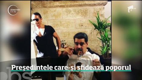 Nicolas Maduro, preşedintele Venezuelei, îşi sfidează poporul