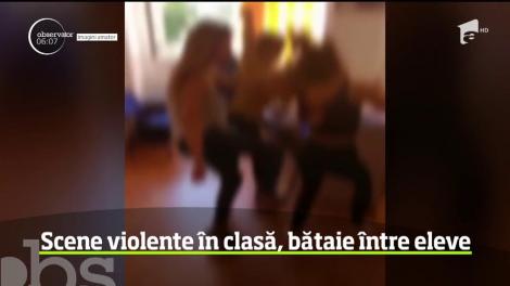 Scene violente într-o şcoală din judeţul Bacău. Două eleve s-au bătut cu pumnii şi picioarele, chiar în sala de clasă