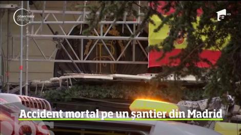 Un muncitor a murit şi alţi 11 sunt răniţi după ce o schelă de mari dimensiuni s-a prăbuşit, la un hotel de lux din Madrid. Pe șantier lucrau cetățeni din mai multe țări