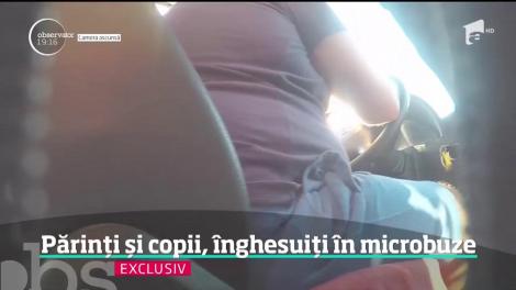 Drumul spre şcoală, sport extrem pentru sute de elevi navetişti. Şoferii fumează și stau pe Facebook în timp ce conduc